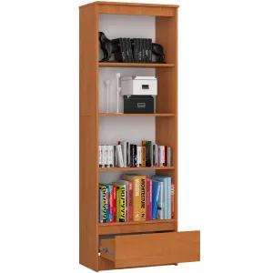 Ak furniture Kancelársky regál Rexa 60 cm 1 zásuvka a 4 police jelša