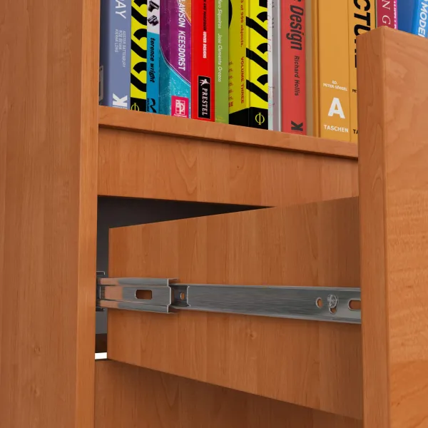 Ak furniture Kancelársky regál Rexa 60 cm 1 zásuvka a 4 police jelša