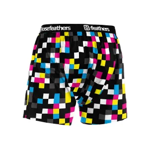 HORSEFEATHERS Trenírky Frazier - cmyk check BLACK velikost M