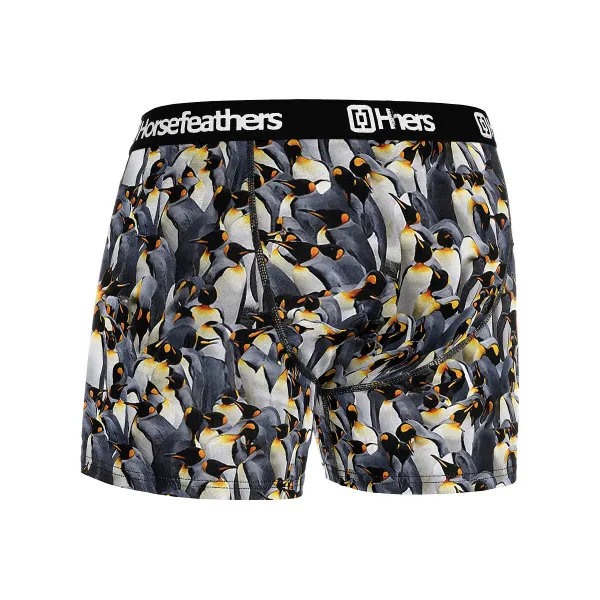 HORSEFEATHERS Boxerky Sidney - penguins GRAY velikost S