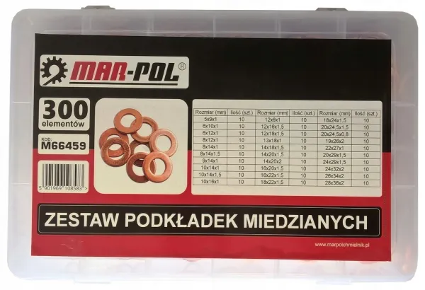 Marpol – sada medených podložiek 300 ks