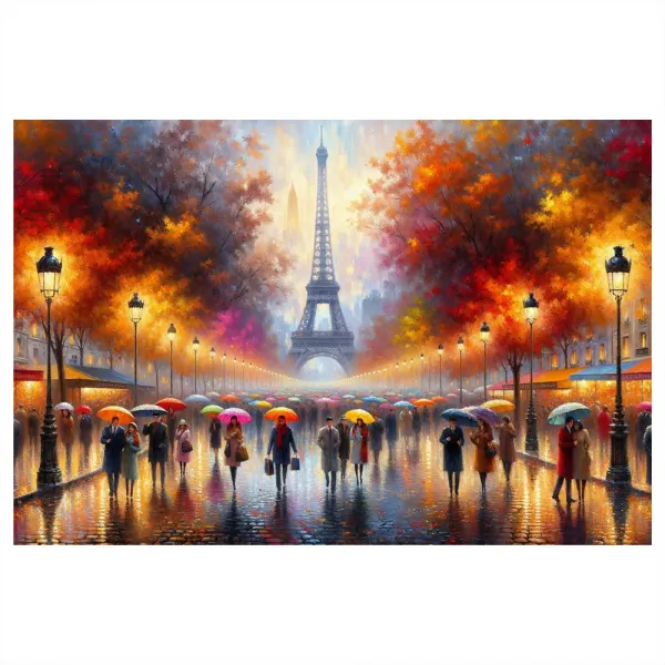 Obraz jesenný Paríž s Eiffelovkou