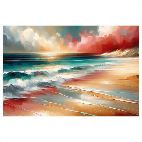 Obraz tyrkysového mora s vlnami