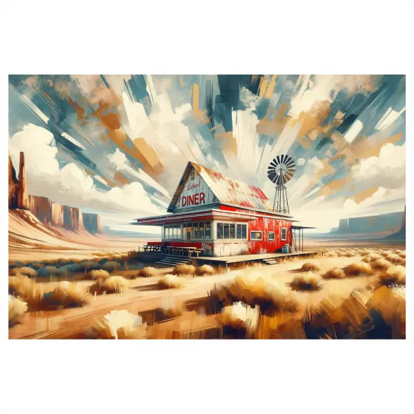 Obraz osamelý diner