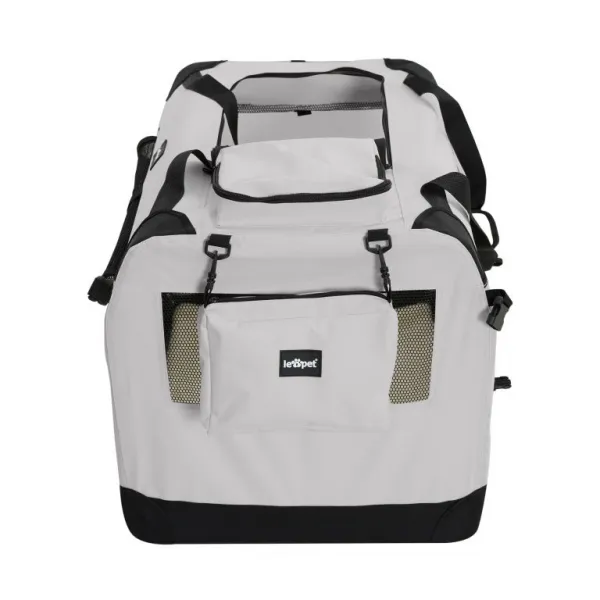 Leopet Prepravný box pre psov XXXL, 102 x 69 x 69 cm, sivý
