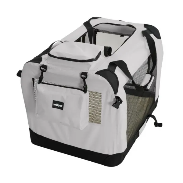 Leopet Prepravný box pre psov XXXL, 102 x 69 x 69 cm, sivý