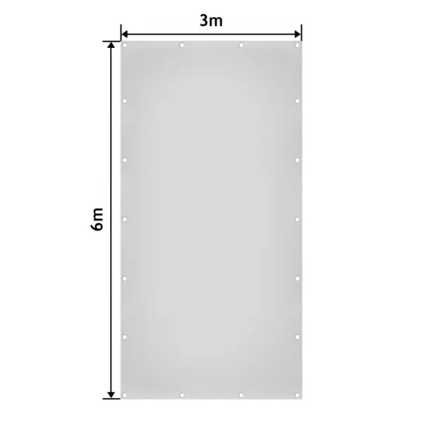 JAGO Plachta 650 g/m², hliníkové oká, biela, 3 x 6 m