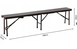 Skladaciacateringoválavica180cm-hnedá