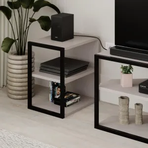 Súprava TV stolíka + 2 ks bočných stolíkov Houseland Echo mocha/čierna