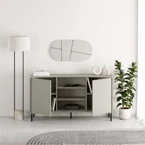 Komoda Houseland Frem 150 cm šedo-zelená