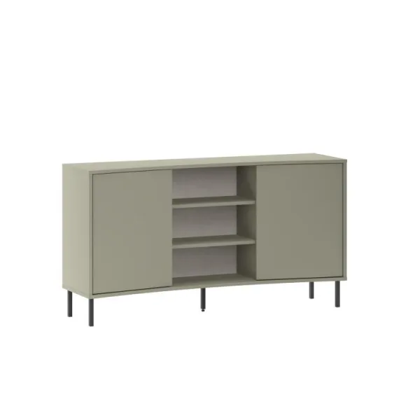 Komoda Houseland Frem 150 cm šedo-zelená