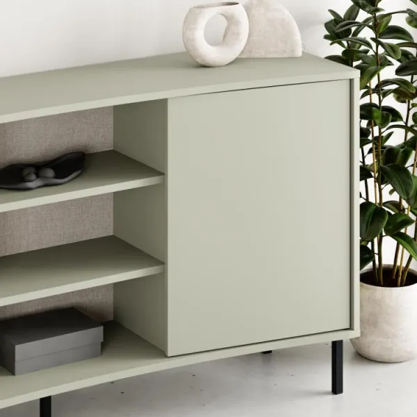Komoda Houseland Frem 150 cm šedo-zelená