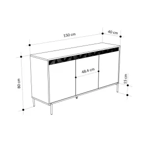 Komoda Houseland Mott 150 cm pískovec