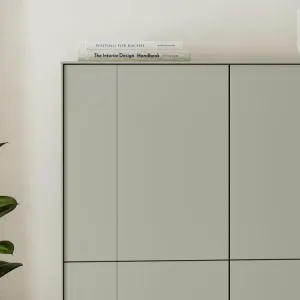 Vysoká komoda Houseland Vena šedo-zelená