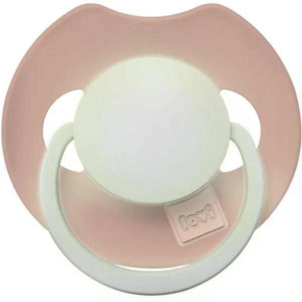 LOVI Cumlík svietiaci silikónový dynamický PRIME 0-6m 1ks Blush