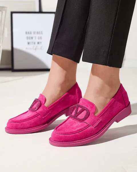 Resti Fuchsia women's moccasins with decoration Fogras- Footwear