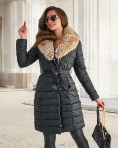 Resti Women's Black Winter Jacket - Clothing