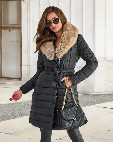 Resti Women's Black Winter Jacket - Clothing
