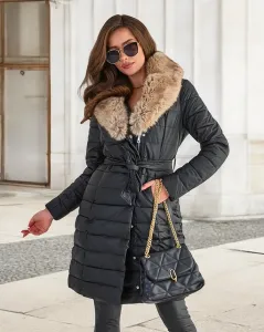 Resti Women's Black Winter Jacket - Clothing