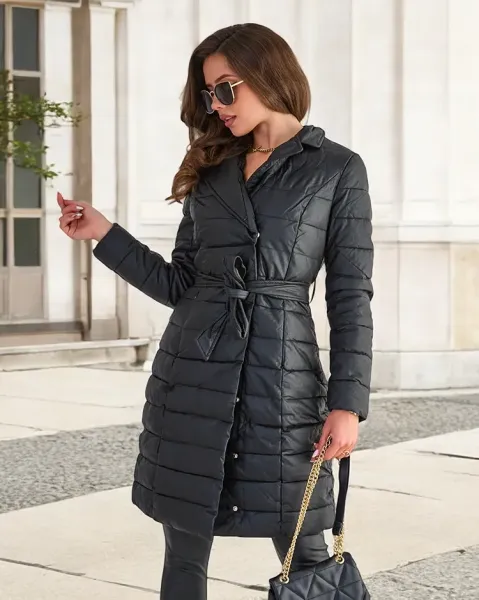 Resti Women's Black Winter Jacket - Clothing