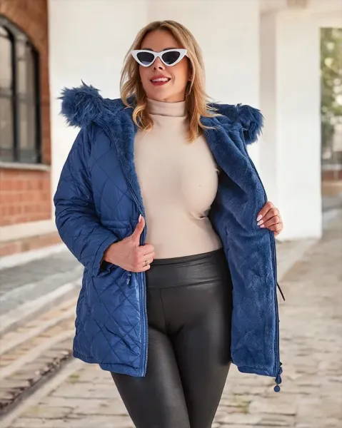 Resti Women's quilted jacket in blue