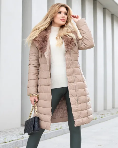 Resti Ladies' brown winter jacket - Clothing