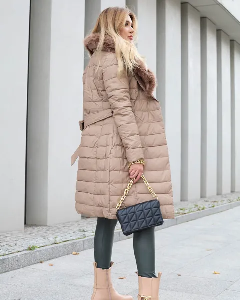 Resti Ladies' brown winter jacket - Clothing