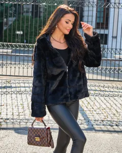 Resti Black women's imitation fur jacket