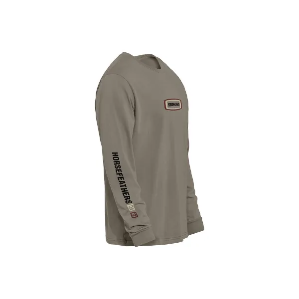 HORSEFEATHERS Tričko Raceway LS - taupe BEIGE velikost S