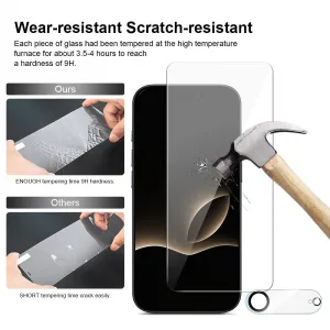 JP Mega Pack Tvrdených skiel, 3 sklá na telefón s aplikátorom + 2 sklá na objektív, iPhone Air