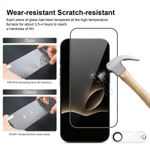 JP Full Pack Tvrdených skiel, 2x 3D sklo s aplikátorom + 2x sklo na objektív, iPhone Air