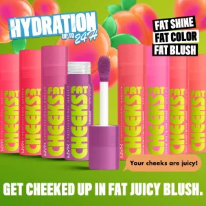 NYX Professional Makeup Fat Cheeks Juicy Blush tekutá lícenka odtieň 07 Plum Pop 8 ml