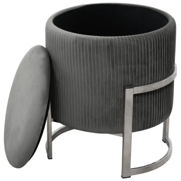 Ak furniture Taburet PURTO šedý