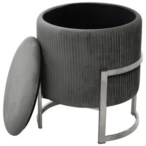 Ak furniture Taburet PURTO šedý