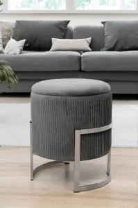 Ak furniture Taburet PURTO šedý