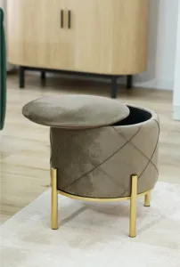Ak furniture Taburet LIA béžový