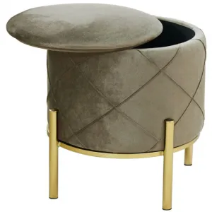 Ak furniture Taburet LIA béžový