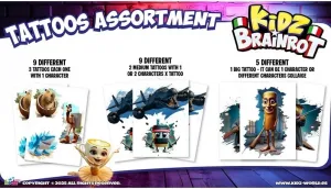 Alltoys Zberateľské holografické karty BrainRot + tetovania