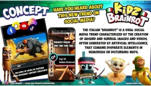 Alltoys Zberateľské holografické karty BrainRot + tetovania