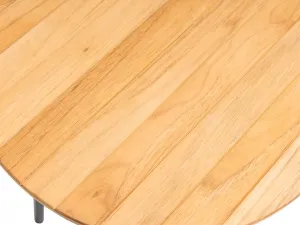 Gentle Teak príručný stolík Ø40 cm antracitový
