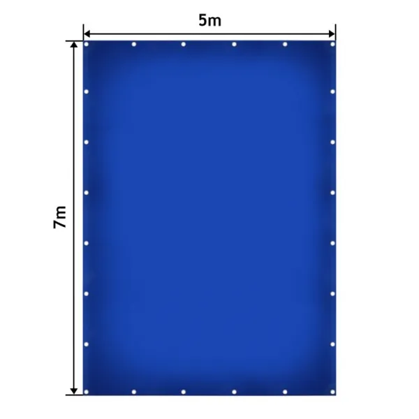 JAGO Plachta 650 g/m², hliníkové oká, modrá, 5 x 7 m