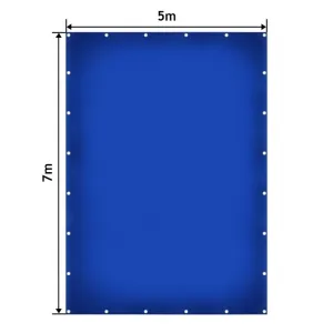JAGO Plachta 650 g/m², hliníkové oká, modrá, 5 x 7 m