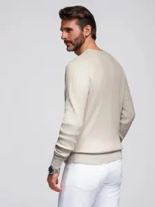 Jedinečný sveter na gombíky - pre pánov- beige