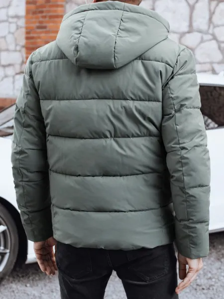 Jedinečná zimná bunda s kapucňou šedá
