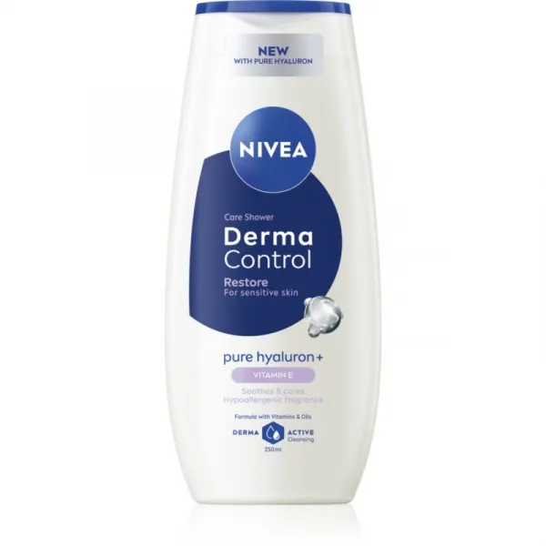 NIVEA Derma Control Restore hydratačný sprchový gél s kyselinou hyalurónovou 250 ml