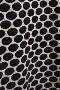 Marisse Blouse With A Geometric Pattern, White And Navy Blue