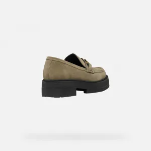 Beige women's moccasins Geox Spherica EC7 - Women's