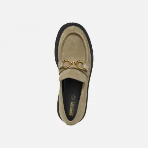 Beige women's moccasins Geox Spherica EC7 - Women's