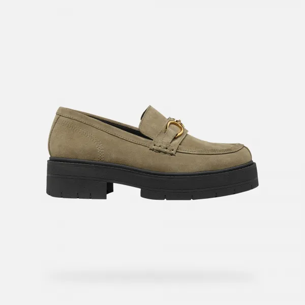 Beige women's moccasins Geox Spherica EC7 - Women's