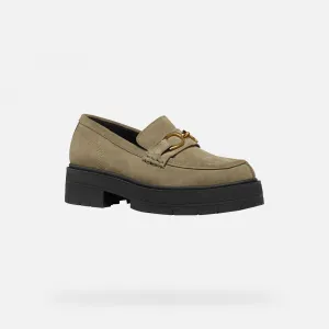 Beige women's moccasins Geox Spherica EC7 - Women's